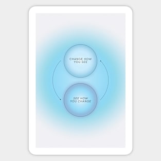 Positive Affirmation Blue Glow Aura Sticker